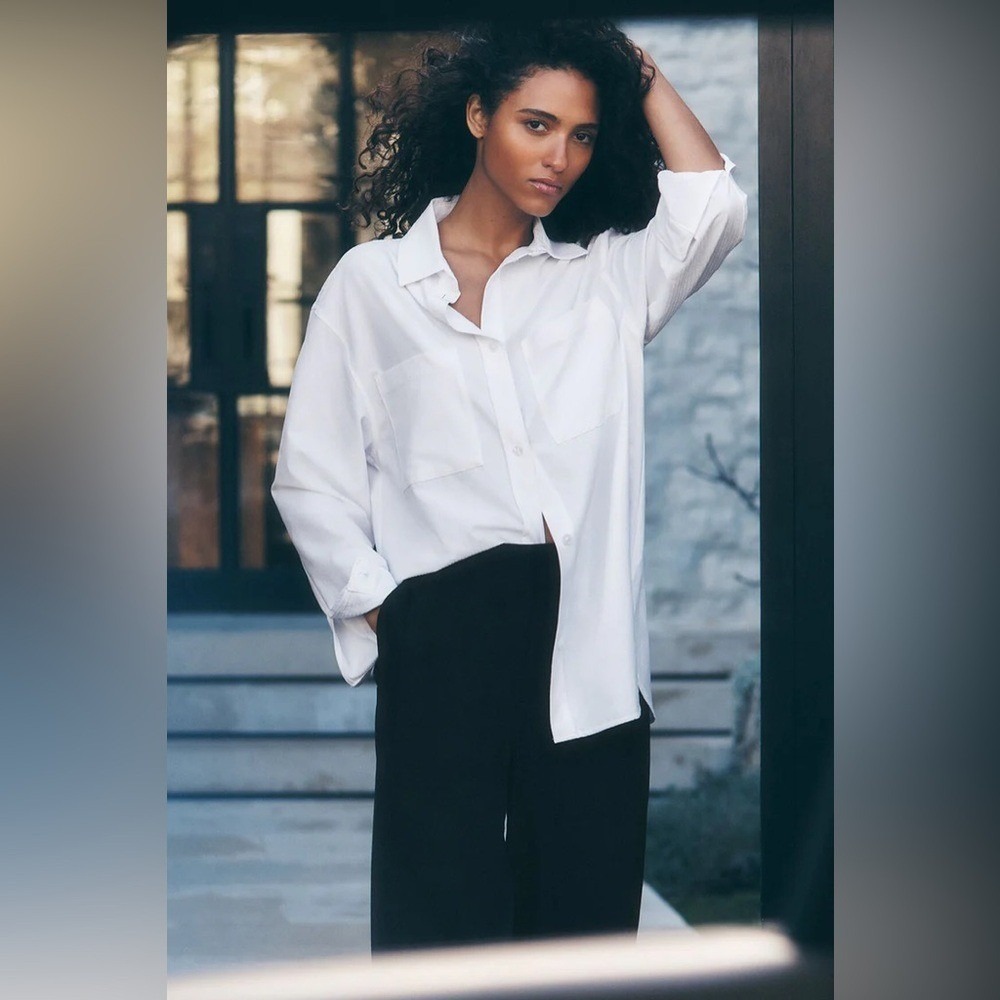 Alo Yoga Dreamscape Button Down Long Sleeve White M - Picture 6 of 10